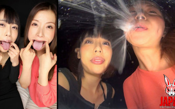 Saliva From Yua Nanami and Tsubaki Kato’s Lesbian Kisses Drips Onto Your Face
